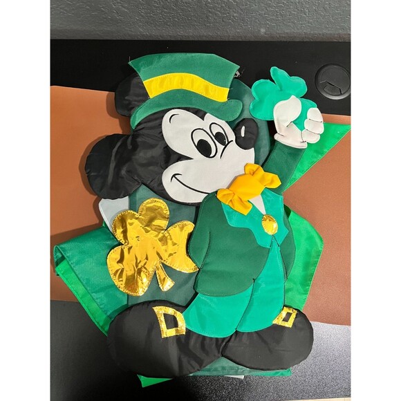 Disney Mickey Mouse Leprechaun St. Patrick's Day Hanging WindSock Decor - Picture 1 of 9
